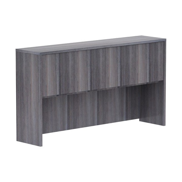 Lorell Hutch, w/Doors, 66inx15inx36in, Weathered Charcoal - LLR69619