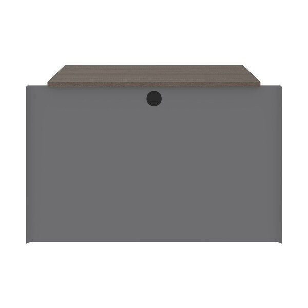 Bestar Prestige + 40W Desk Bridge, Bark Grey & Slate - 99820-000047