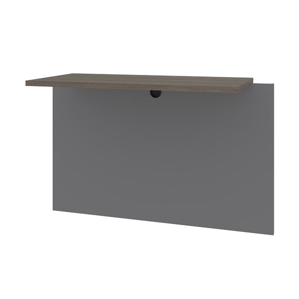 Bestar Prestige + 40W Desk Bridge, Bark Grey & Slate - 99820-000047