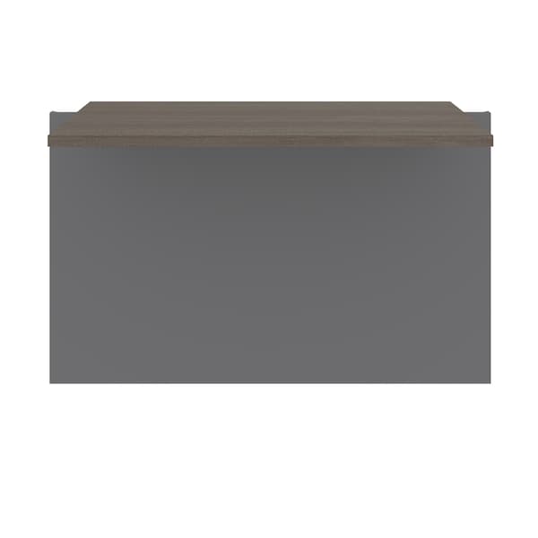 Bestar Prestige + 40W Desk Bridge, Bark Grey & Slate - 99820-000047