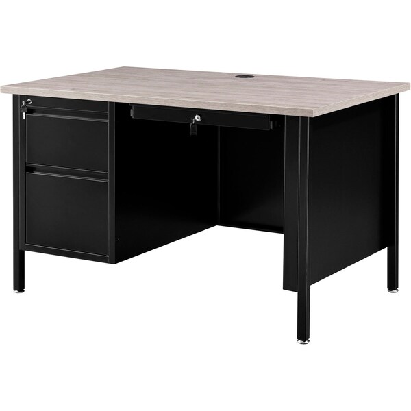 Interion By Global Industrial Teacher's Desk, 30 in D X 30-1/2 in H, 48 in W X - 695631GY