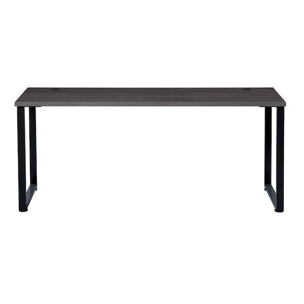 Hirsh Commercial Desks, 29.5 in D X 29.9 in H, 70.9 in W X Steel, Black / Weathered Charcoal - 23985