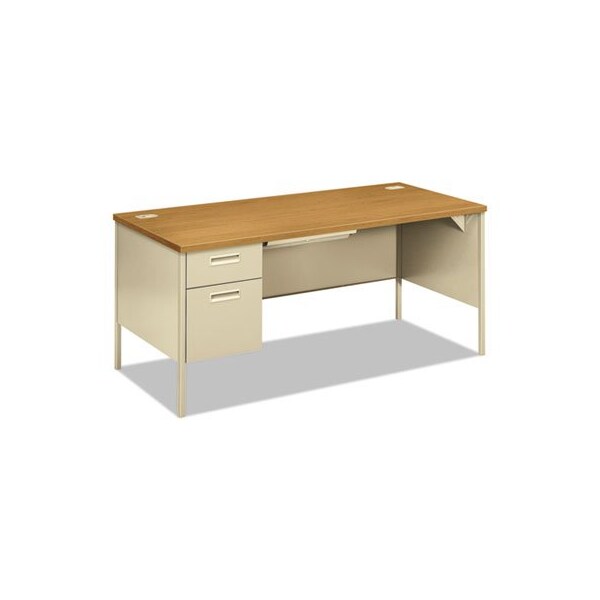 Hon HON, METRO CLASSIC LEFT PEDESTAL DESK, 66W X 30D X 29.5H, HARVEST/PUTTY - P3266LCL