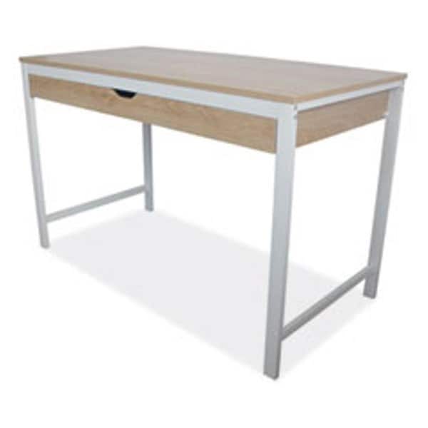 Fine-Line 47.24 x 23.62 x 29.92 in. Workspace Modern Writing Desk, Beigewood & White - FI3207126