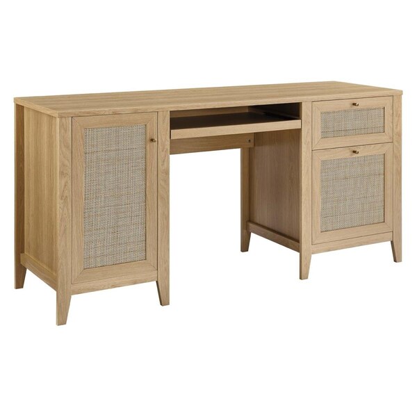 Modway Furniture 63 in. Soma Office Desk, Oak - EEI-6117-OAK