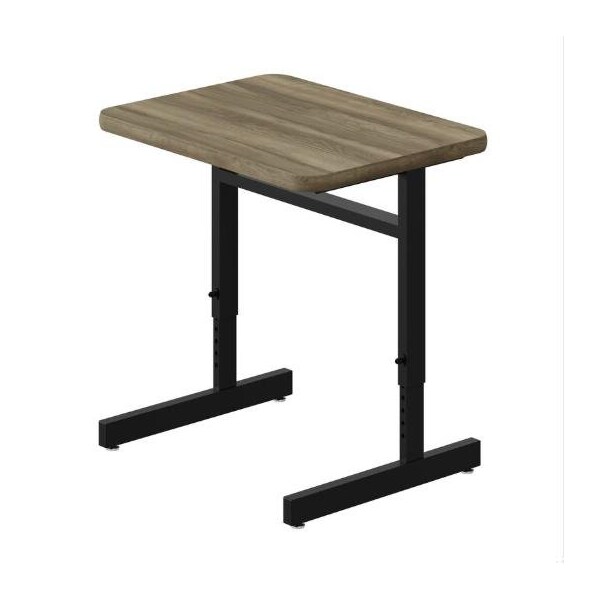 Correll HPL Student Desk, 20 in D X 27 in W X Particleboard, Colonial Hickory W/ Colonial Hickory Band - CSA2027-53-09-53