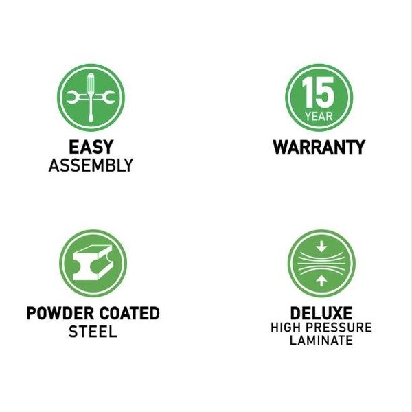Correll HPL Student Desk, 20 in D X 27 in W X Particleboard, Colonial Hickory W/ Colonial Hickory Band - CSA2027-53-09-53