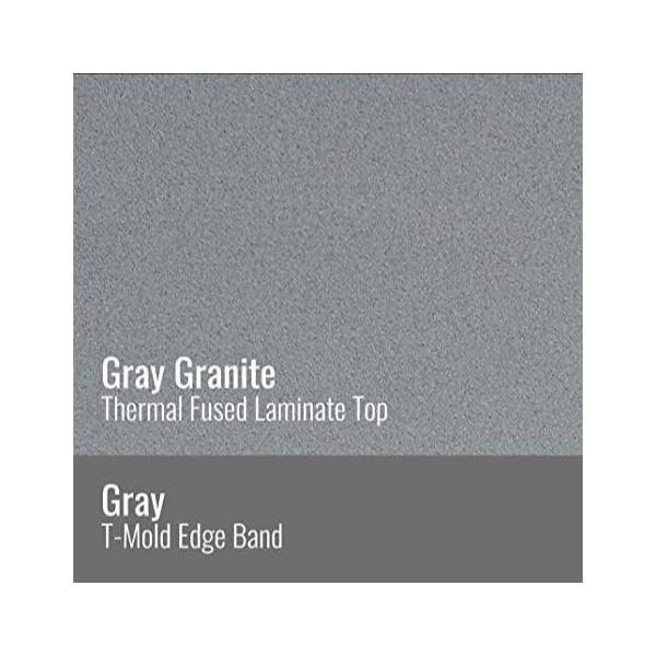 Correll Trapezoid 32 in W, 22 in L, 25 in to 35 in H, Particleboard, Gray Granite - AD2232TF-TRP-15-09-13