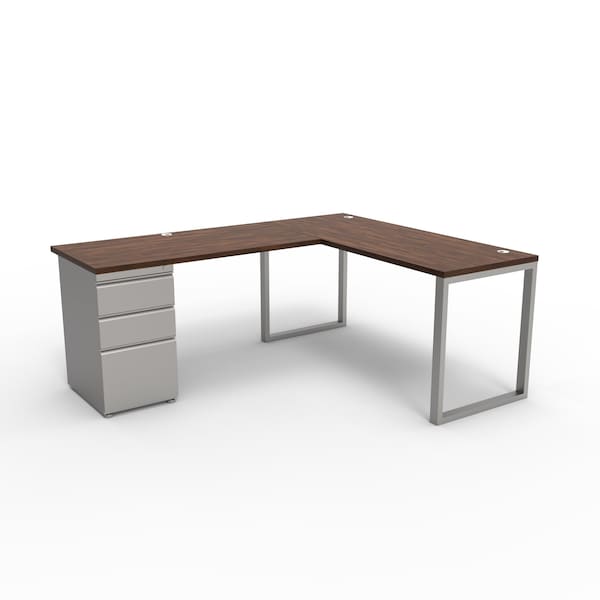 We'Re It Connect It L-Shaped Desk, 77 in D X 30 in H, 60 in W X Thermally Fused Laminate - DI60304824L1BBF-BS-WNB