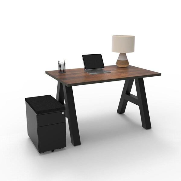 We'Re It A-Frame Writing Desk W/ Storage, 24 in D X 30 in H, 48 in W X Laminate - AF4824-PED-7973