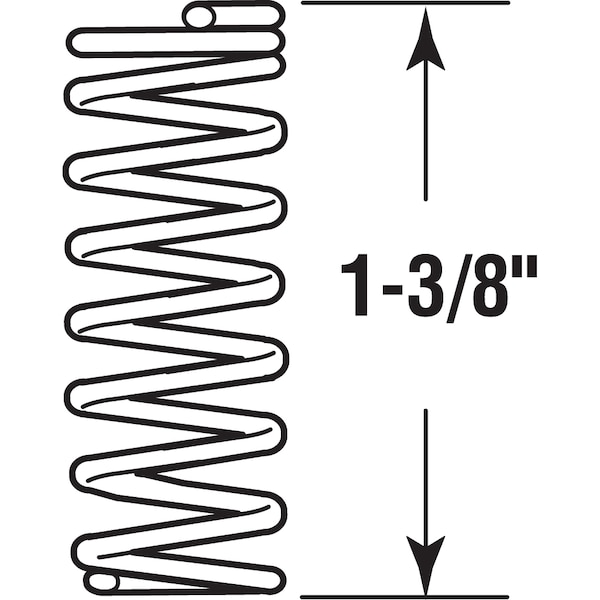 Prime-Line Compression Spring, 9 in. x 1-3/8 in. x .072 Wire Diameter, Spring, PK2 - SP 9707