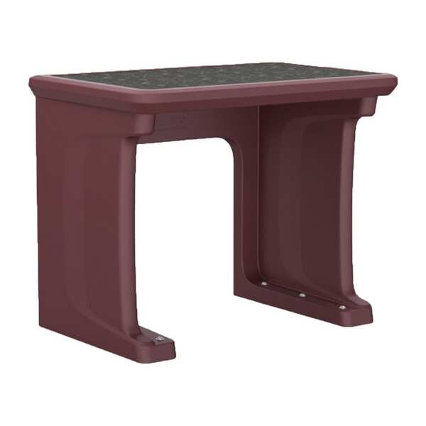 Cortech Freestanding Desk, 24 in D X 29 in H, 36 in W X Burgundy - 7608BY