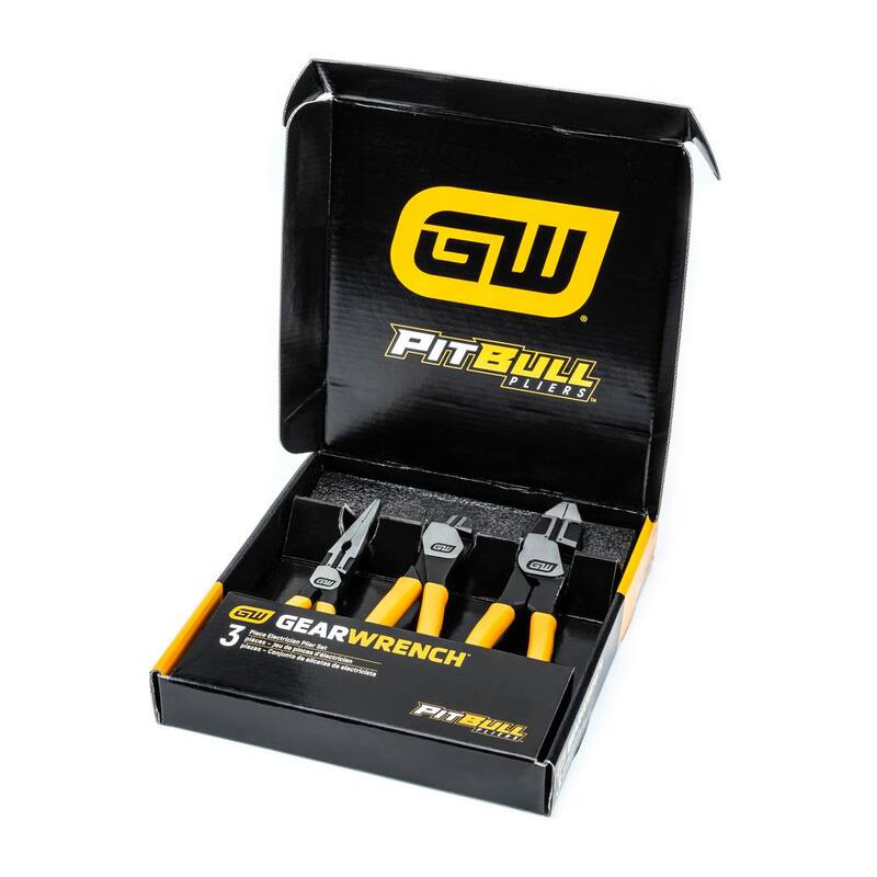 GEARWRENCH Pitbull Electrician Plier Set Dipped (3-Piece) - 82202-06