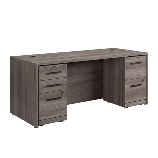 Officeworks By Sauder 29.488 in D X 29.291 in H, 71.102 in W X Engineered wood - 431523