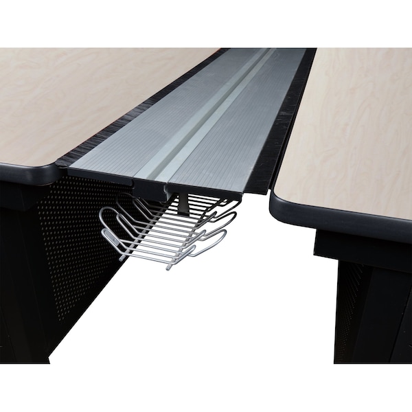 Fusion Benching Station Desks > Benching > Fusion Benching Systems, 58 D X 29 H, 72 W X Wood|Metal, Maple - MFB7258PL