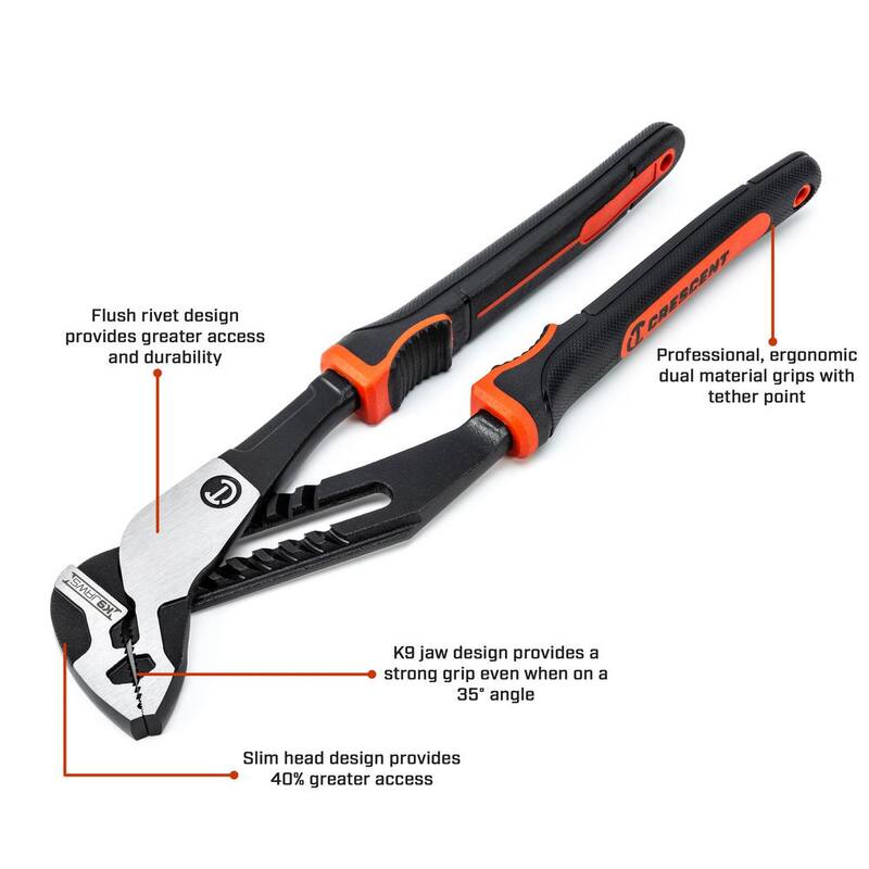 Crescent Adjustable Wrench and Z2 Mixed Plier Set (7-Piece) - A2610CVSZ2SET5CB