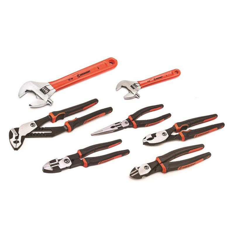 Crescent Adjustable Wrench and Z2 Mixed Plier Set (7-Piece) - A2610CVSZ2SET5CB