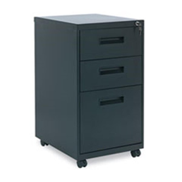 Fine-Line 27.75 x 14.87 x 19.12 in. Three-Drawer Metal Pedestal File, Black - FI3205004
