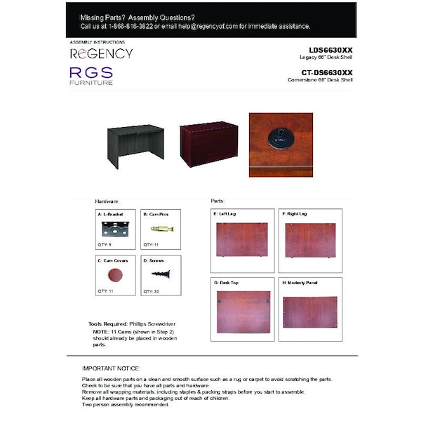 Regency Legacy 66 x 77'' L Desk with Single Pedestal Drawer Unit, Neo Walnut - LLDSP663047NW