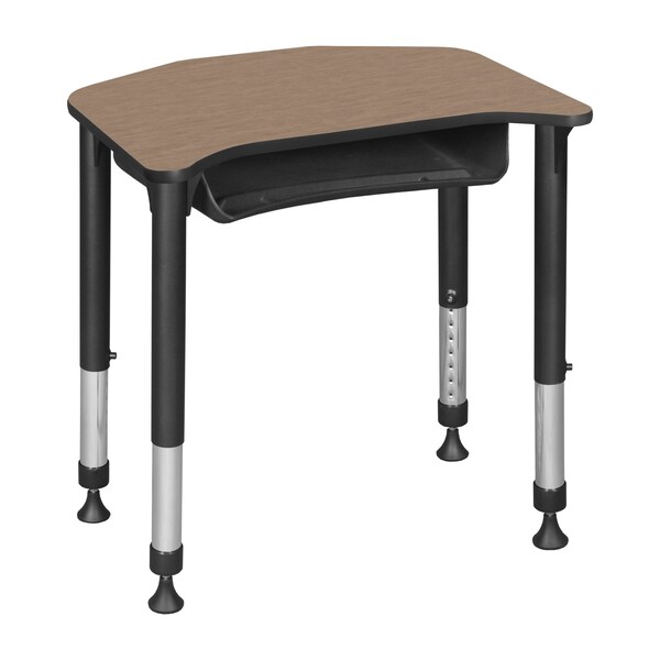 Regency Ferris Adjustable Height Student Activity Desk W/ Book Storage, 26 in W X Metal, Plastic, Laminate - FSDBX2624NO