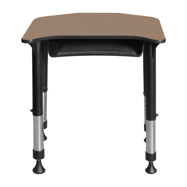 Regency Ferris Adjustable Height Student Activity Desk W/ Book Storage, 26 in W X Metal, Plastic, Laminate - FSDBX2624NO