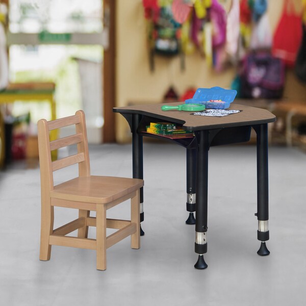 Regency Ferris Adjustable Height Student Activity Desk W/ Book Storage, 26 in W X Metal, Plastic, Laminate - FSDBX2624NO