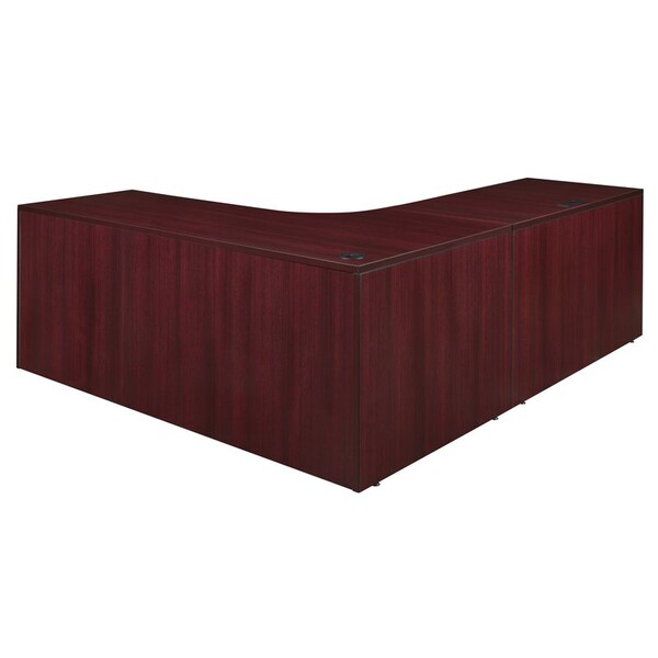 Legacy Corner Desk Left Corner Credenza w 47" Rtn, Legacy71", 72" D X 29" H, 71" W X Melamine Laminate - LLDSCL712447MH