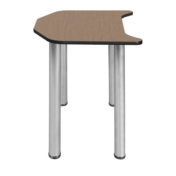 Regency Ferris Student Activity Desk, 26 in W X Wood, Metal, Chrome / Noble Oak - FSD2624NOBPCM