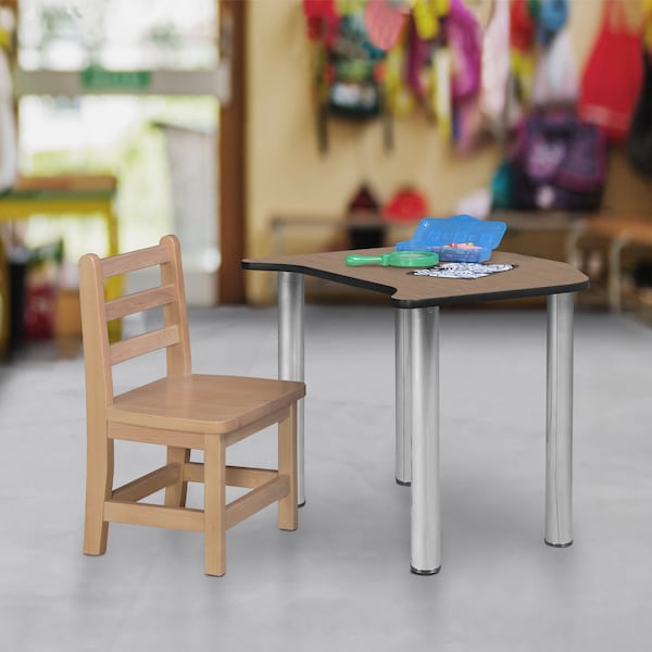 Regency Ferris Student Activity Desk, 26 in W X Wood, Metal, Chrome / Noble Oak - FSD2624NOBPCM