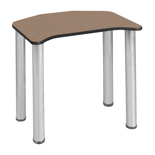 Regency Ferris Student Activity Desk, 26 in W X Wood, Metal, Chrome / Noble Oak - FSD2624NOBPCM