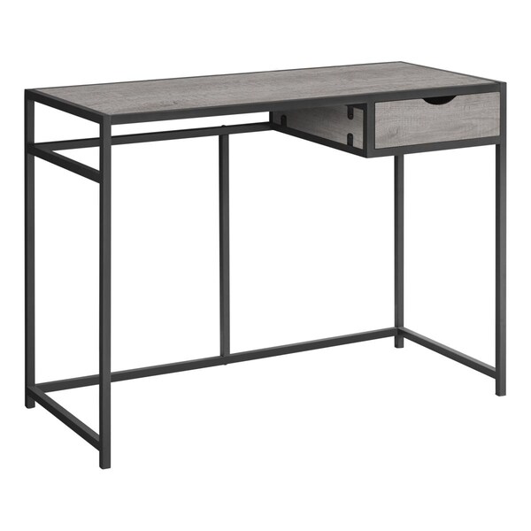 Gfancy Fixtures 42 in. Metal Computer Desk Grey & Dark Grey - GF3099637