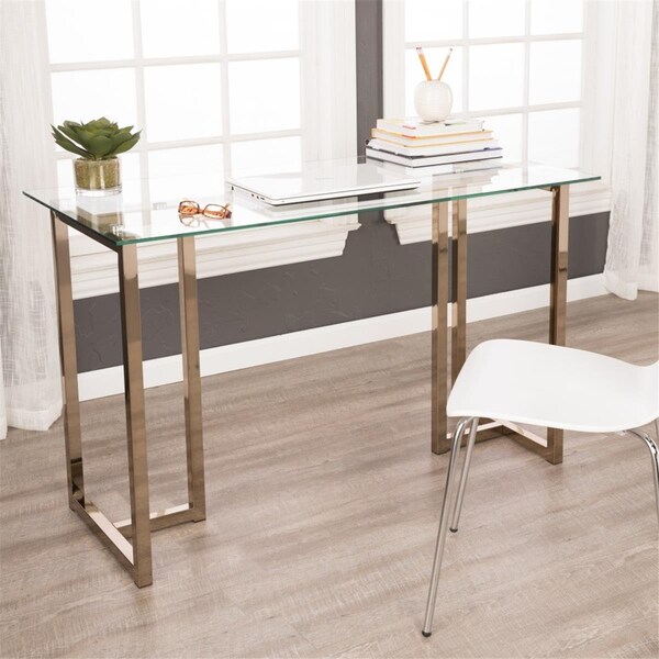 Homeroots Modern Champagne Writing Desk - 402037