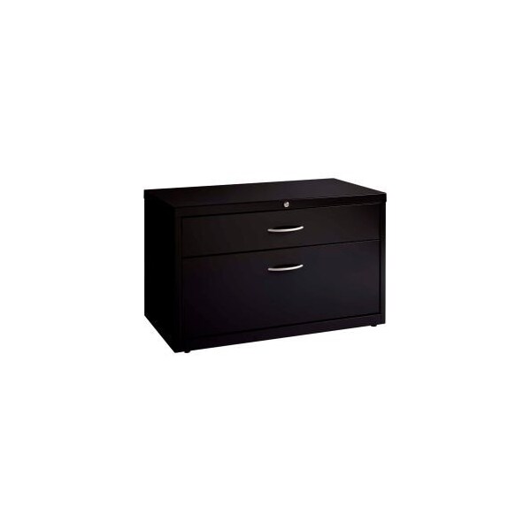 Hirsh Industries Interion 36" Low Credenza with File Cabinet - Black - 24320