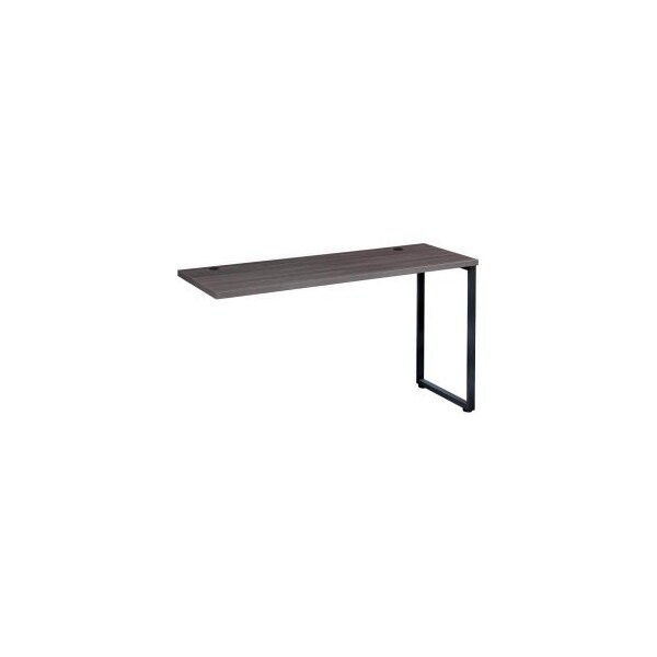 Hirsh Industries Interion Open Plan Standing Height Return Desk - 48"Wx24"Dx40"H - Charcoal Top w/Black Legs - 695607