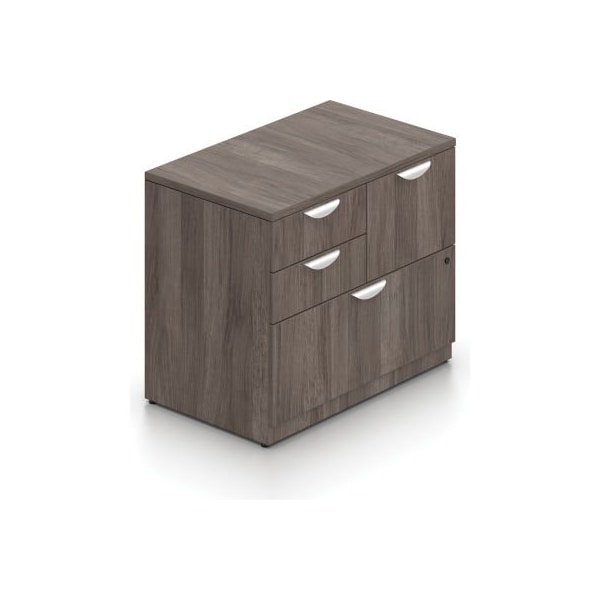 Gec Offices To Go Mixed Storage Unit with Lock, 36"W x 22"D x 29-1/2"H, Artisan Gray - SL3622MSF-AGL