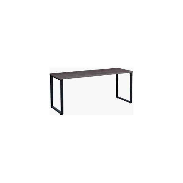 Hirsh Industries Interion Open Plan Office Desk - 48"W x 24"D x 29"H - Charcoal Top with Black Legs - 695589