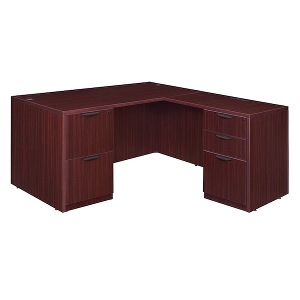 Regency Legacy L-Desks, 65 D X 29 H, 60 W X Wood, Mahogany - LLDFP6030MH