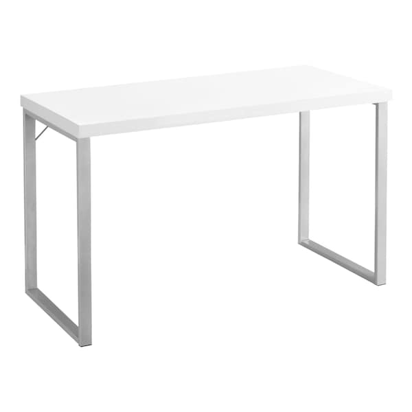 Monarch Specialties Computer Desk, Home Office, Laptop, 48"L, Work, Metal, Laminate, White, Grey, Contemporary, Modern - I 7154