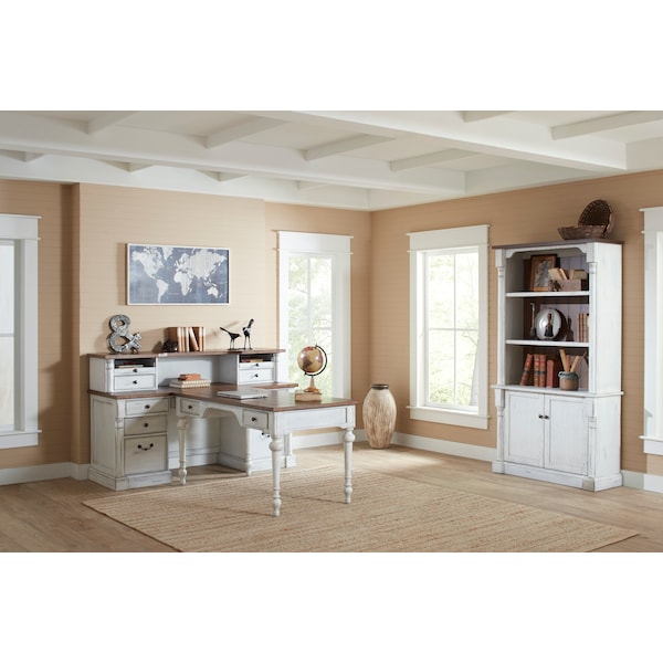 Martin Furniture Durham Computer Desk in Weathered White - IMDU689