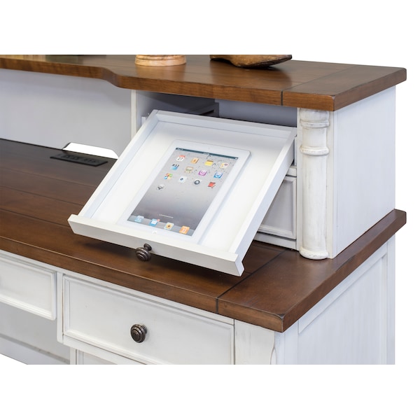 Martin Furniture Durham Computer Desk in Weathered White - IMDU689