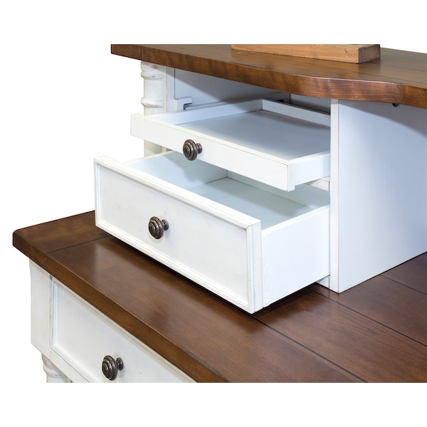 Martin Furniture Durham Computer Desk in Weathered White - IMDU689