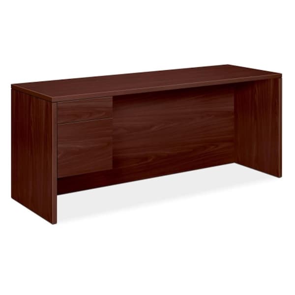 The Hon Co HON10546LNN Left Pedestal Credenza 72 in. x 24 in. x 29.5 in. Mahogany - H10546L.NN