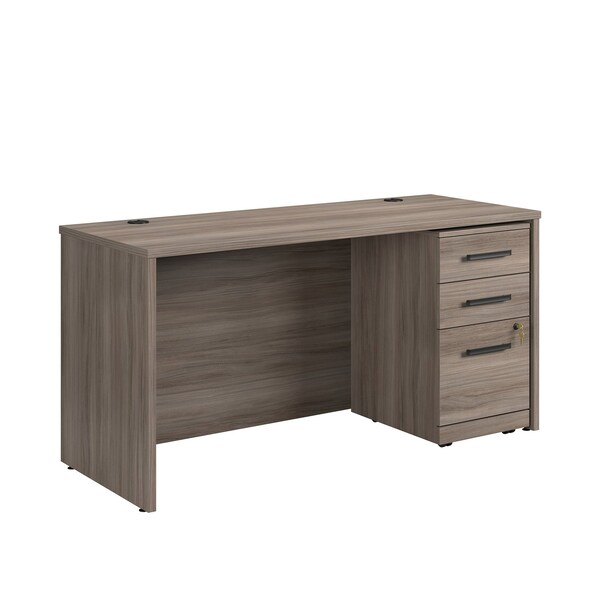 Officeworks By Sauder Affirm 60 in. Desk & 3 Drwr Ped He Ste A2 - 431813