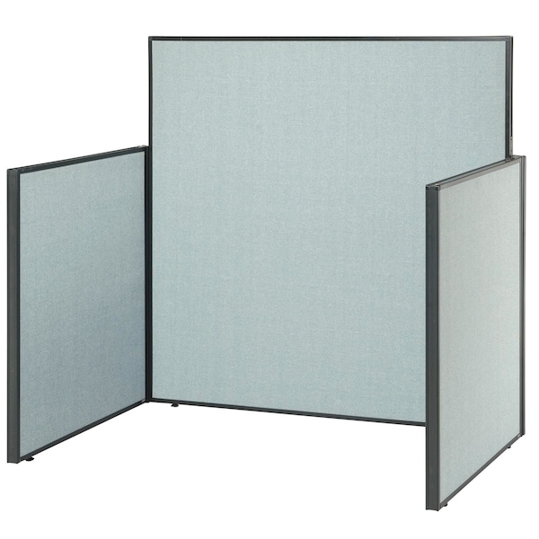 Interion By Global Industrial 48 in D X Back: 60 in; Side: 42 in H, 48 in W X Steel, Blue - 240313BL