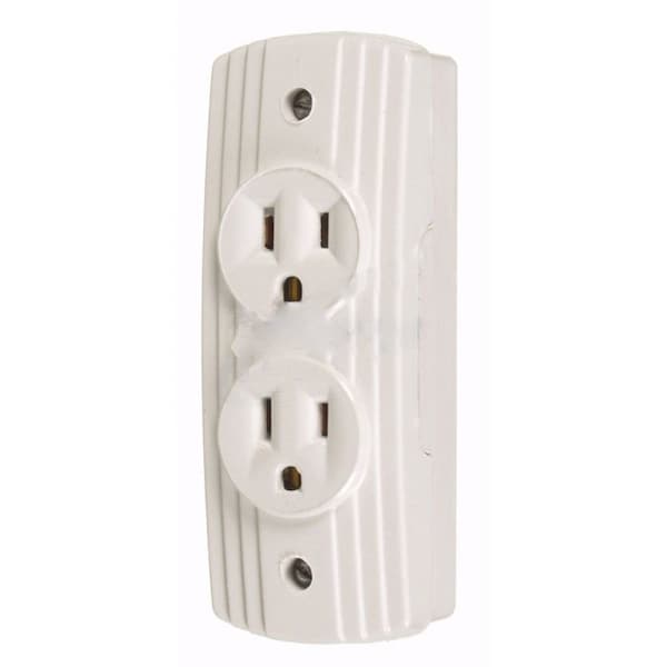 American Imaginations 15 AMP Rectangle Beige Electrical Receptacle Plastic - AI-36850