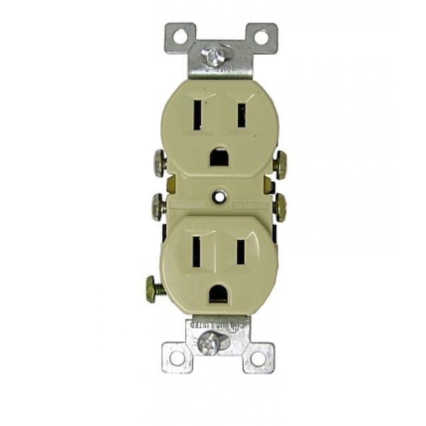 American Imaginations 8.63 in. x 12.13 in. x 1.88 in. Electrical Receptacle  in Ivory - AI-35013