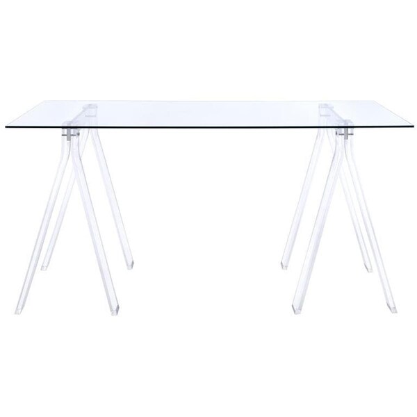 Coaster 30 x 59 x 31.5 in. Home Office Writing Desk, Clear Acrylic - 801535