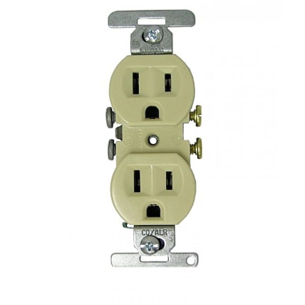 American Imaginations 8.63 in. x 12.13 in. x 1.88 in. Electrical Receptacle  in Ivory - AI-35014
