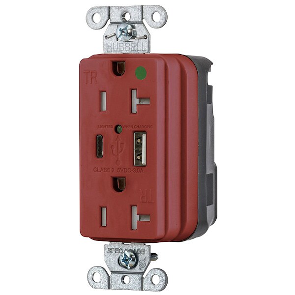 Hubbell USB Receptacles SNAP8300UACR - SNAP8300UACR