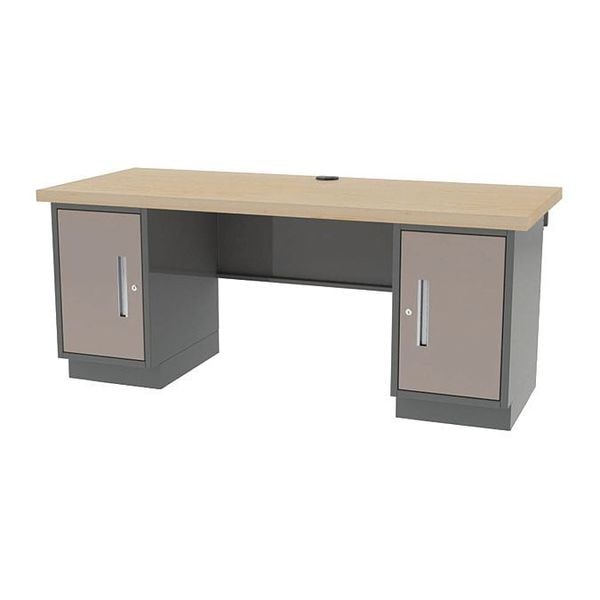 Greene Manufacturing Pre Engineered Work Stations Work Station, 8 ft. Lab Height, 30" D X 35-3/4" H, 96" W X Hardwood - DTL-8JJ